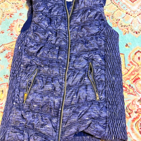Workshop Republic/ Navy w Dark Purple vibes- Workshop Texured Puffer Vest  Sz Sm - Picture 15 of 16